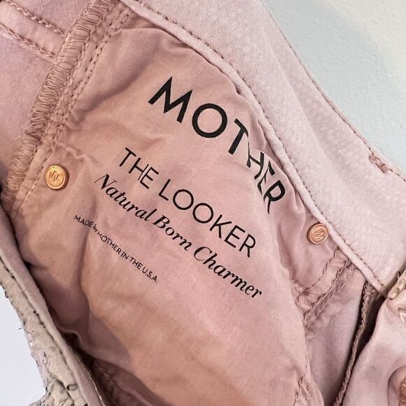 Mother The Looker Natural Born Charmer Pink Snake Pants - Picture 6 of 7